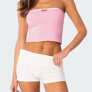 Edikted Pink Cut Out Crop Top